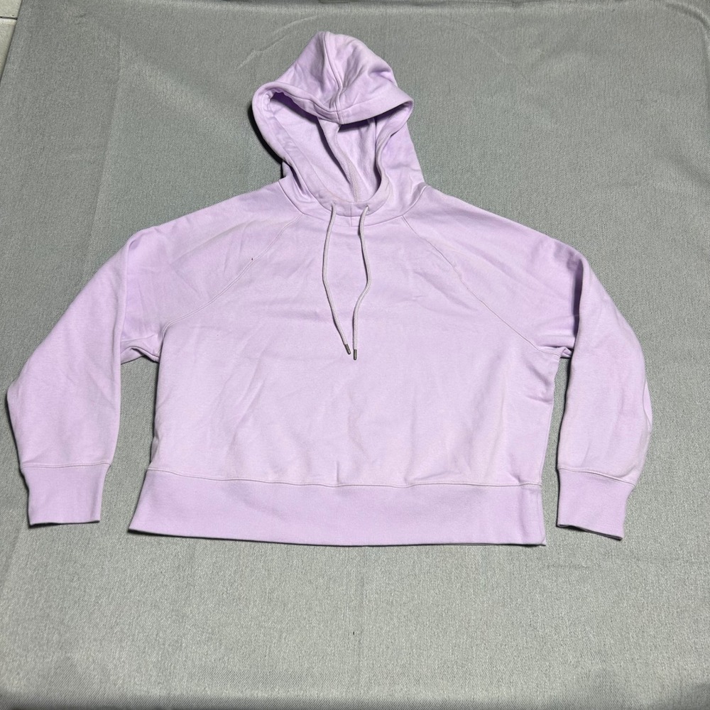 Universal Thread Women Hoodie XXL Purple Fleece Cropped‎ Pullover Sweatshirt